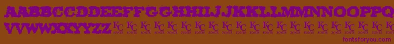 OlCowboyDemo Font – Purple Fonts on Brown Background