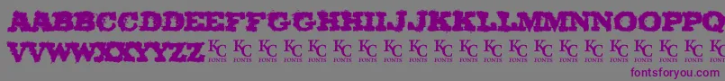 Шрифт OlCowboyDemo – фиолетовые шрифты на сером фоне