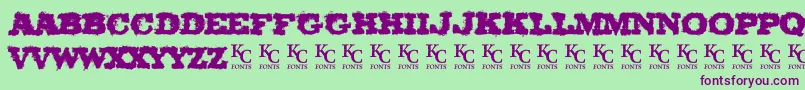 OlCowboyDemo Font – Purple Fonts on Green Background