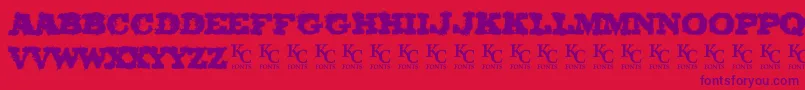 OlCowboyDemo Font – Purple Fonts on Red Background