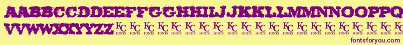 OlCowboyDemo Font – Purple Fonts on Yellow Background