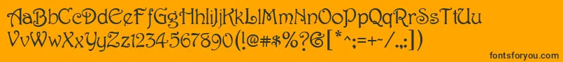 HarbingerRegular Font – Black Fonts on Orange Background