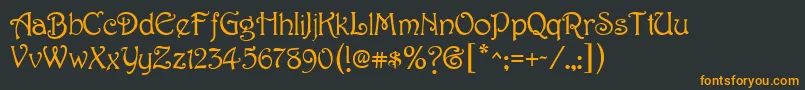 Шрифт HarbingerRegular – оранжевые шрифты на чёрном фоне