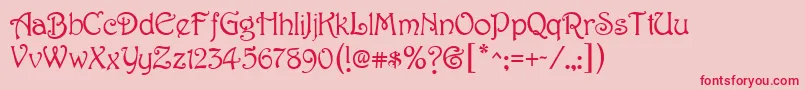 HarbingerRegular Font – Red Fonts on Pink Background