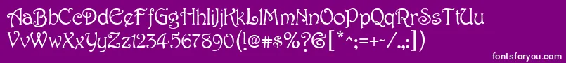 HarbingerRegular Font – White Fonts on Purple Background