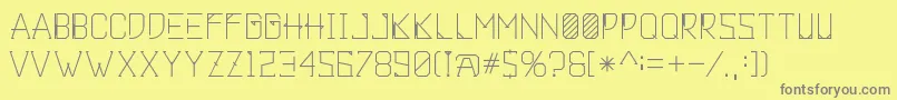 Khemala Font – Gray Fonts on Yellow Background