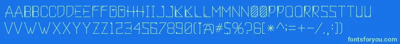 Khemala Font – Green Fonts on Blue Background