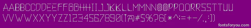 Khemala Font – Green Fonts on Purple Background