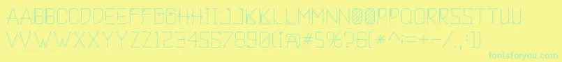 Khemala Font – Green Fonts on Yellow Background