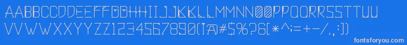 Khemala Font – Pink Fonts on Blue Background