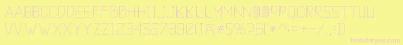 フォントKhemala – ピンクのフォント、黄色の背景