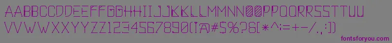 フォントKhemala – 紫色のフォント、灰色の背景