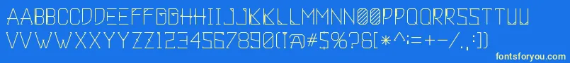 Khemala Font – Yellow Fonts on Blue Background