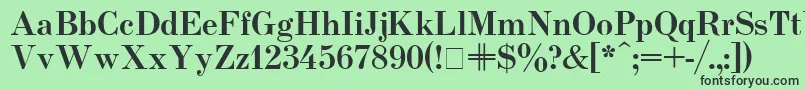 フォントUsualnew ffy – 緑の背景に黒い文字