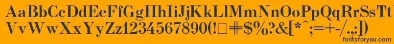 Usualnew ffy-Schriftart – Schwarze Schriften auf orangefarbenem Hintergrund