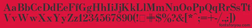 Fonte Usualnew ffy – fontes pretas em um fundo vermelho