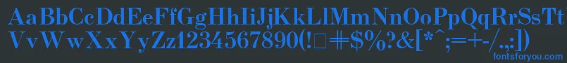 Usualnew ffy Font – Blue Fonts on Black Background