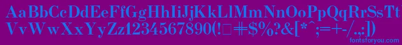Шрифт Usualnew ffy – синие шрифты на фиолетовом фоне