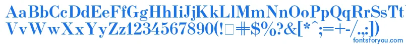 Usualnew ffy-Schriftart – Blaue Schriften auf weißem Hintergrund