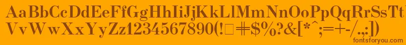 Usualnew ffy Font – Brown Fonts on Orange Background