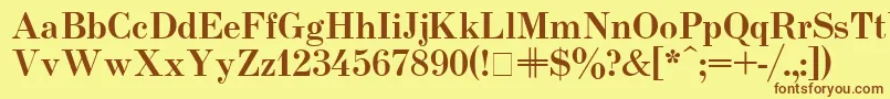 Usualnew ffy Font – Brown Fonts on Yellow Background