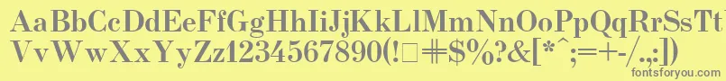 Шрифт Usualnew ffy – серые шрифты на жёлтом фоне