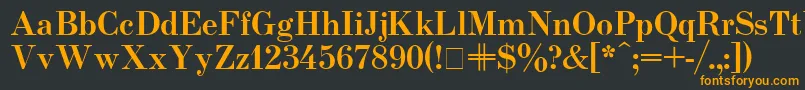Шрифт Usualnew ffy – оранжевые шрифты на чёрном фоне