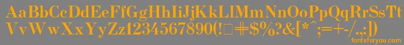 Usualnew ffy Font – Orange Fonts on Gray Background