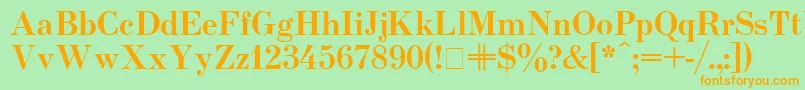 Usualnew ffy Font – Orange Fonts on Green Background