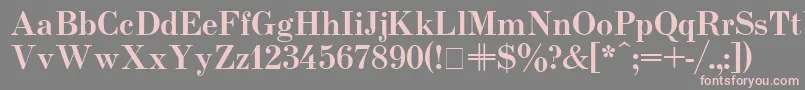 Usualnew ffy-Schriftart – Rosa Schriften auf grauem Hintergrund