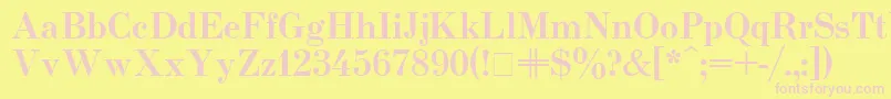 Usualnew ffy Font – Pink Fonts on Yellow Background