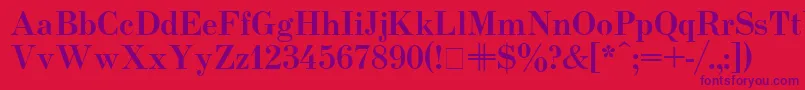 Usualnew ffy Font – Purple Fonts on Red Background