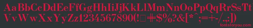 Шрифт Usualnew ffy – красные шрифты на чёрном фоне