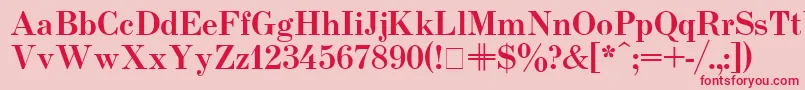 Шрифт Usualnew ffy – красные шрифты на розовом фоне