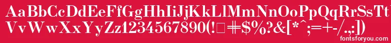 フォントUsualnew ffy – 赤い背景に白い文字