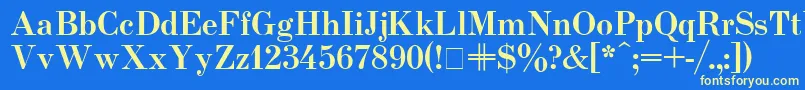 Usualnew ffy Font – Yellow Fonts on Blue Background