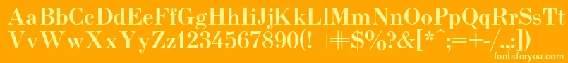 Usualnew ffy Font – Yellow Fonts on Orange Background
