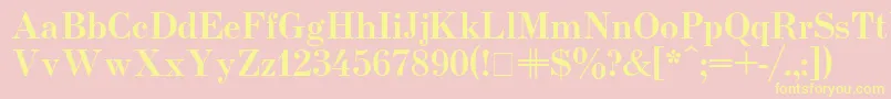 Usualnew ffy Font – Yellow Fonts on Pink Background