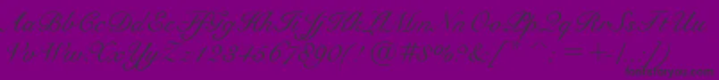 BravoScriptSsi Font – Black Fonts on Purple Background