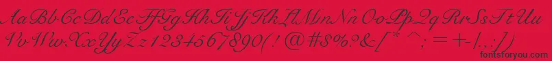 BravoScriptSsi Font – Black Fonts on Red Background