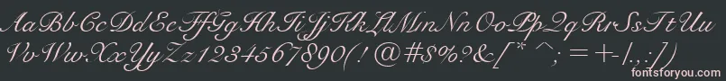 BravoScriptSsi Font – Pink Fonts on Black Background