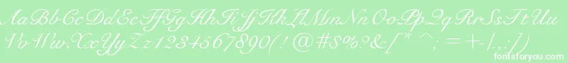 BravoScriptSsi Font – White Fonts on Green Background