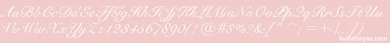 BravoScriptSsi Font – White Fonts on Pink Background