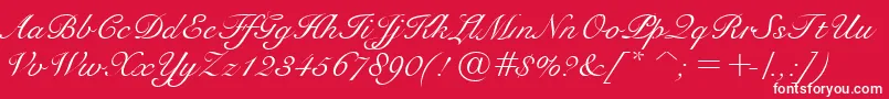 BravoScriptSsi Font – White Fonts on Red Background