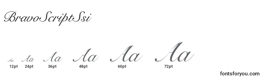 BravoScriptSsi Font Sizes