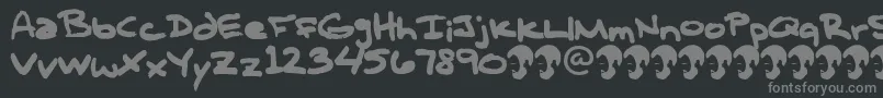 OpnTComplanaZ Font – Gray Fonts on Black Background