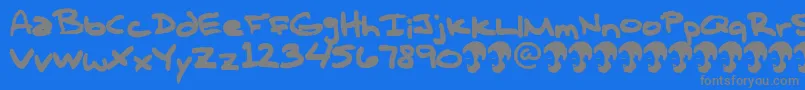 OpnTComplanaZ Font – Gray Fonts on Blue Background