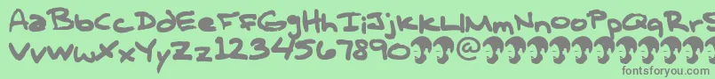 OpnTComplanaZ Font – Gray Fonts on Green Background