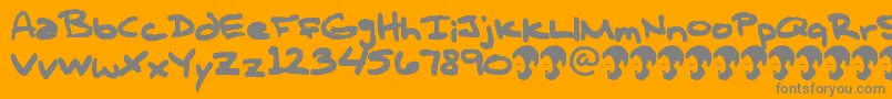 フォントOpnTComplanaZ – オレンジの背景に灰色の文字