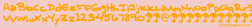 OpnTComplanaZ Font – Orange Fonts on Pink Background